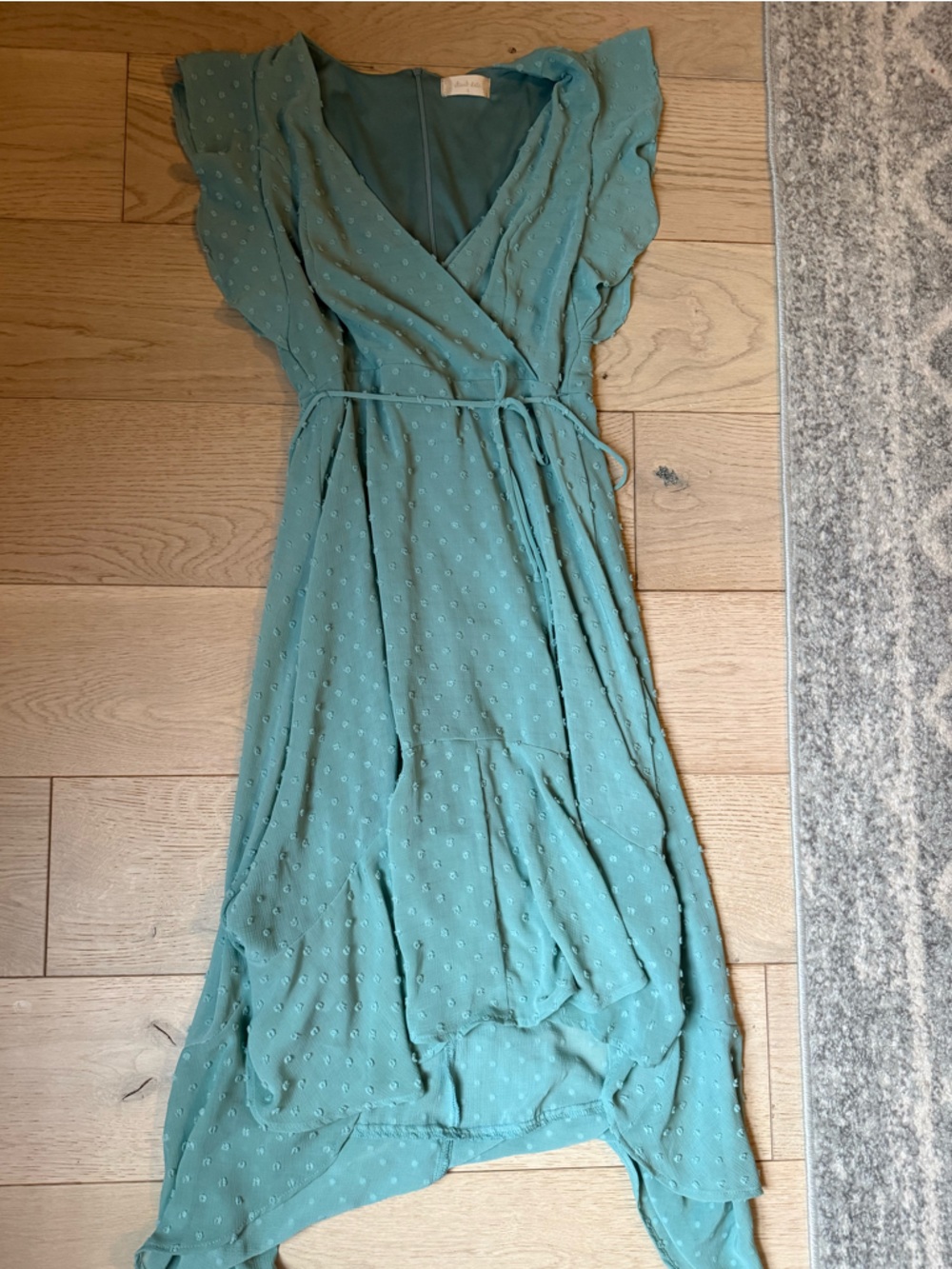 Sage green high low dress Altar’d state